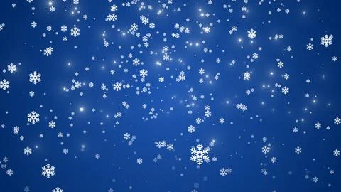 Falling Snowflake Particles in Winter Background Ilustración de archivo