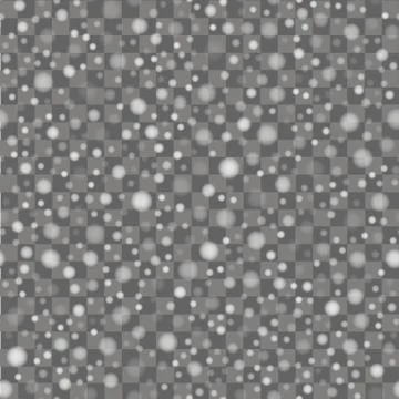 Falling snowflake on transparent background. Winter background. Vector. Illustrazione stock