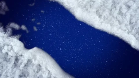 Falling Snowflakes 4K UHD Animated Winter Background Video with Copy Space .. Stock Footage 344705550