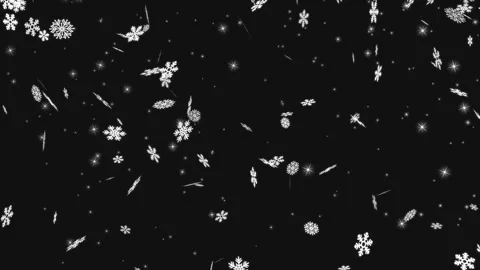 Falling snowflakes with alpha channel Stock Footage 120150065