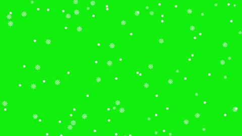 Falling snowflakes and snow particles animation on green screen background.  库存影片 344773718