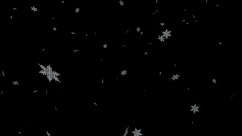 Falling snowflakes animation, seamless winter background Stock Footage 313949473
