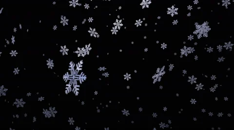 Falling snowflakes background. Loopable and with alpha matte Stock Footage 45722543