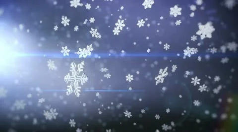 Falling snowflakes background. Loopable Stock Footage 8995569