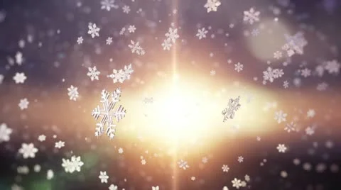 Falling snowflakes background. Loopable Video stock 8995632