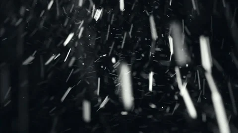 Falling snowflakes on black background Stock Footage 68030379
