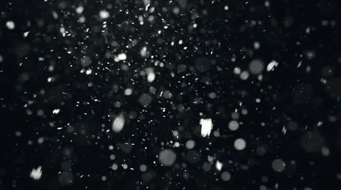 Falling snowflakes on black background Stock Footage 68030453