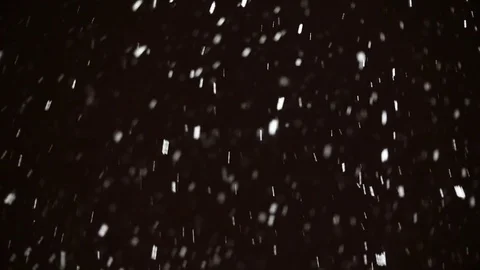Falling snowflakes on a black background Stock Footage 83818253