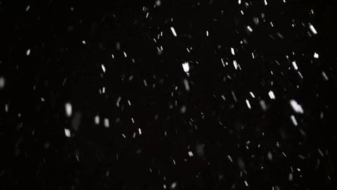 Falling snowflakes on a black background Stock Footage 83819319