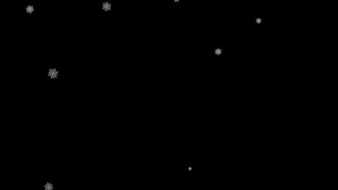 Falling Snowflakes on Black Background Stock Footage 329751200