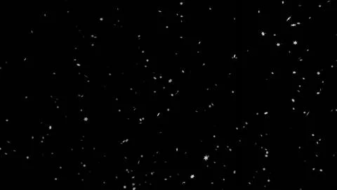 Falling snowflakes on black background. Snowfall on black background. Illustration