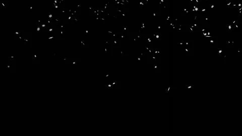 Falling snowflakes on black background. Snowfall on black background. Stock-Illustration