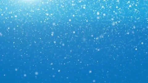 Falling snowflakes blue background Stock Footage 71357020
