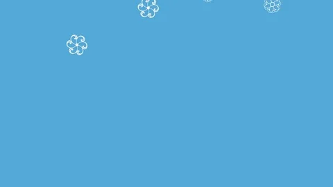 Falling snowflakes on blue background Stock-Footage 81809335