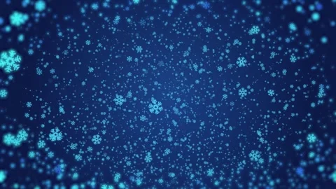 Falling snowflakes on a blue background of various sizes Vídeos de archivo 295934553