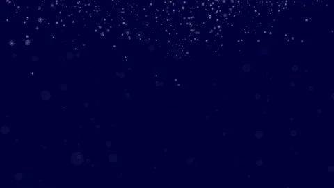 Falling snowflakes on blue background, winter snow. Christmas background. Vidéo 142579004