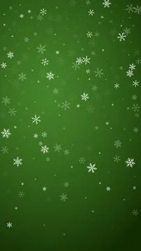 Falling snowflakes christmas background. Subtle flying snow flakes and stars on Stock Illustration