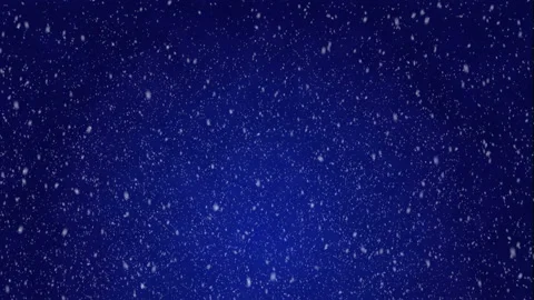 Falling snowflakes on a dark blue background Stock Footage 121710513