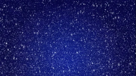 Falling snowflakes on a dark blue background Stock Footage 121797225