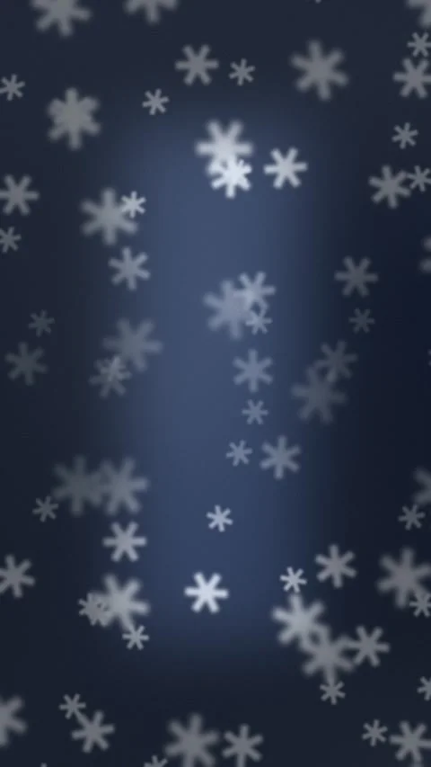 Falling snowflakes on dark blue background. 2d animation Stock Footage 345557555