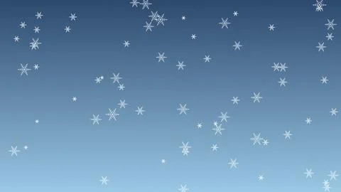 Falling snowflakes on a dark blue background with grid pattern illustration Stock Illustration