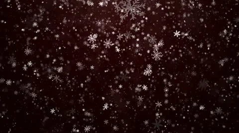Falling snowflakes on a dark-red background Stock Footage 12556452