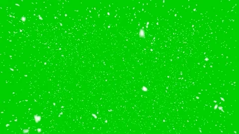 Falling Snowflakes on Green Screen Background for Easy Compositing Stockbeeldmateriaal 346241198