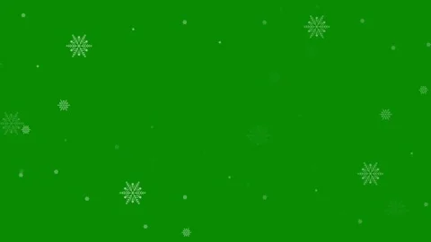 Falling snowflakes green screen video template Stock Footage 290312509