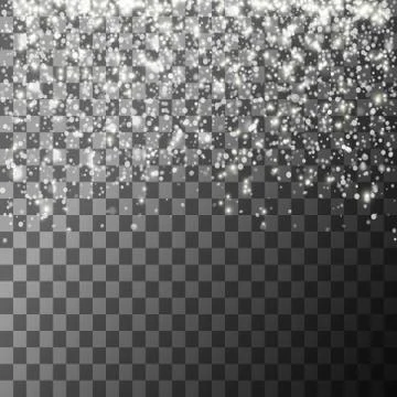 Falling snowflakes isolated Stock Illustration