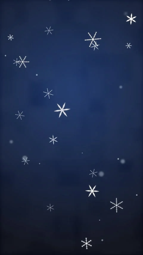 Falling snowflakes loop animation on dark blue winter background Vídeo Stock 346650067