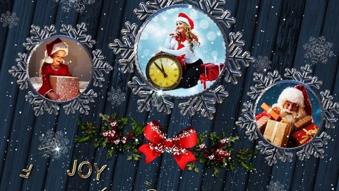Falling Snowflakes Montage Стоковые After Effects