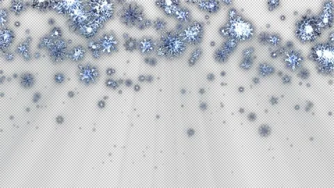 Falling Snowflakes Overlay Stock Footage 323295711