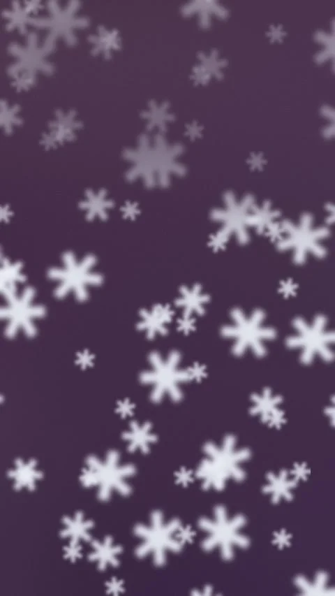 Falling snowflakes on purple background. 2d animation Stock Footage 345394587