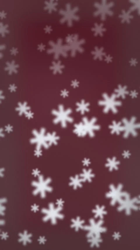 Falling snowflakes on red background. 2d animation Stock Footage 345217922