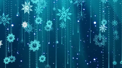 Falling snowflakes, snow background. Loop Video stock 70100143