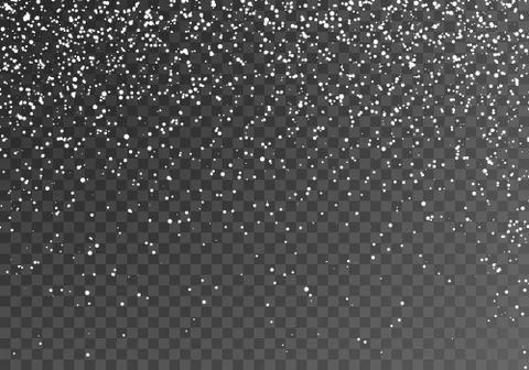 Falling snowflakes. Snowfall pattern. Vector illustration Isolated on transpa 스톡 일러스트