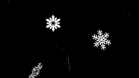 Falling snowflakes with sparkles on transparency 1080p Stock Footage 10787936