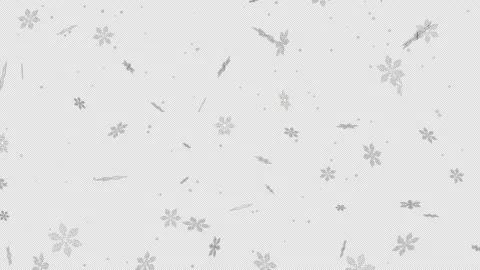 Falling snowflakes on a transparent alpha channel background on a seamless loop Stock Footage 221643520
