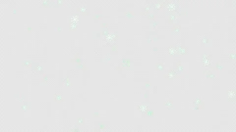 Falling snowflakes on a transparent background. Stock Footage 255634434