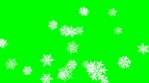 Falling snowflakes in winter  – loop, green screen Stock Footage 68283170