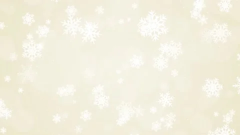 Falling snowflakes. Yellow background. Christmas deco, glitter, bokeh. 29,97 fps Stock Footage 210852089