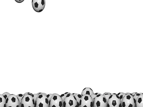 Falling soccer balls Stock Footage 75734558