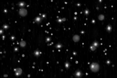 Falling solid snow on a black background. Stock Illustration