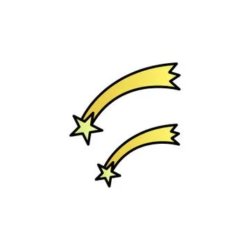 Falling, space, stars color gradient vector icon Stock Illustration