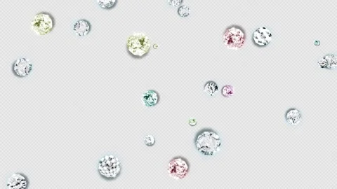 Falling Sparkling Gemstones with Alpha Channel Luxury Overlay Stock Footage 331623829