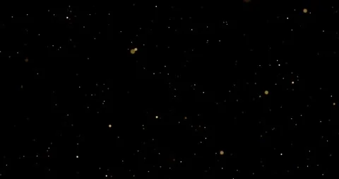 Falling sparkling gold bokeh particles on a black background Stock Footage 311541191