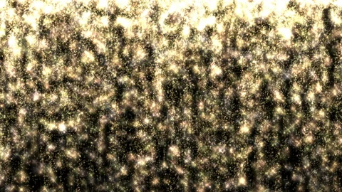 Falling sparkling golden rain. Stock Footage 106160619