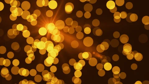 Falling sparkling yellow lights Video stock 256435849