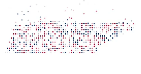 Falling Sphere Animation Creating Tennessee State Map Stock Footage 322603521