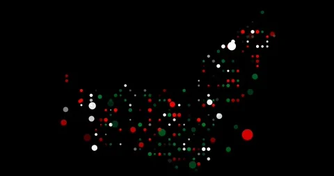 Falling Spheres Assemble UAE Map Then Vanish Stock Footage 318744672